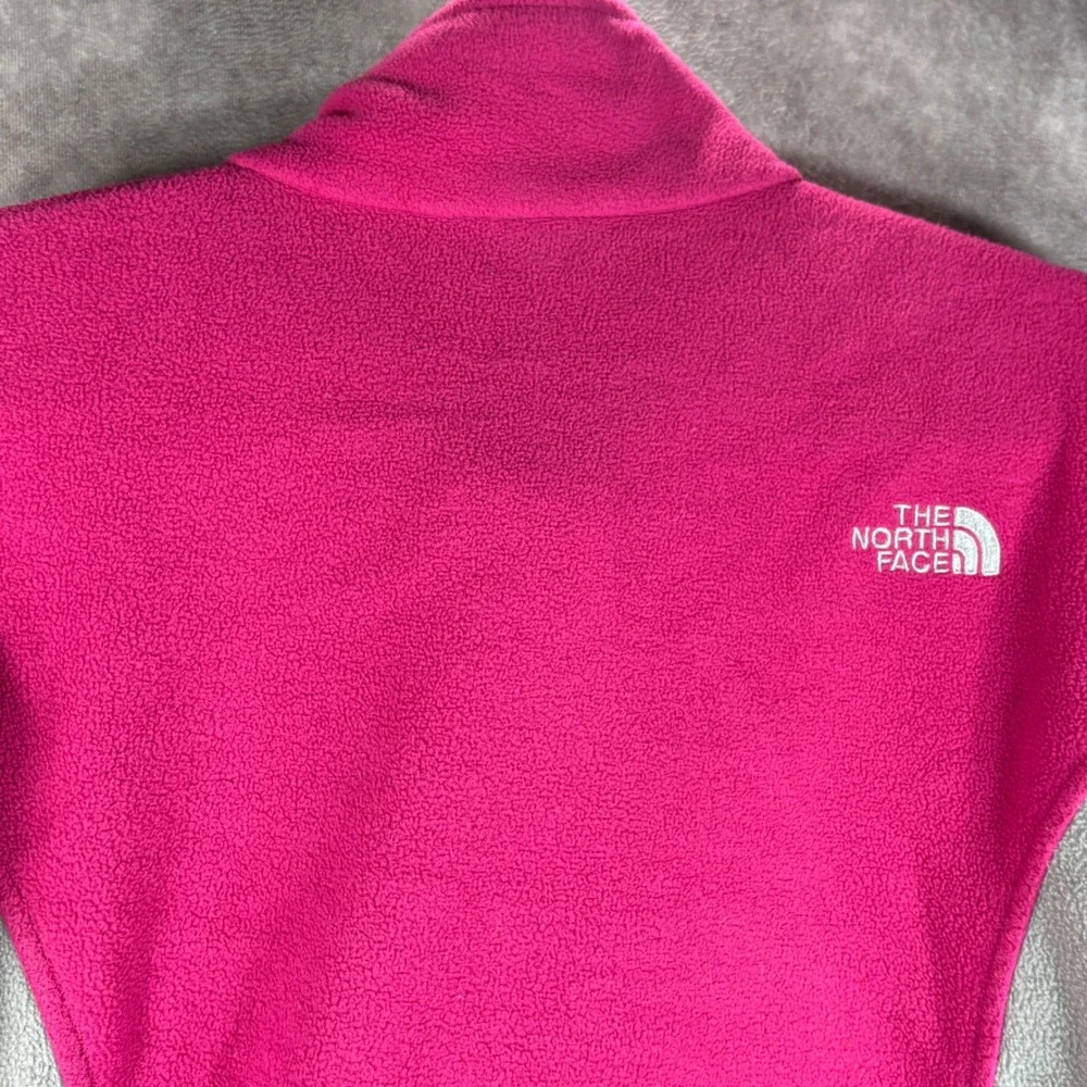 The North Face Fleece Jacket Girls XL Pink Full Zip Mock Neck Outdoor Active